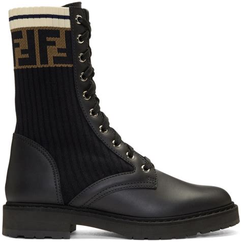 fendi boots ssense|Fendi leather boots.